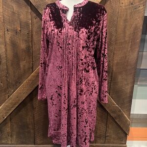Velvet Dress XL Rich Jewel Toned Burgundy Holiday Festive Event Whimsigoth